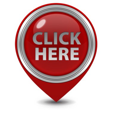 İşaretçi simgesi beyaz zemin üzerine tıklayınız