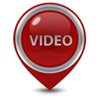 beyaz zemin üzerinde video işaretçi simgesi