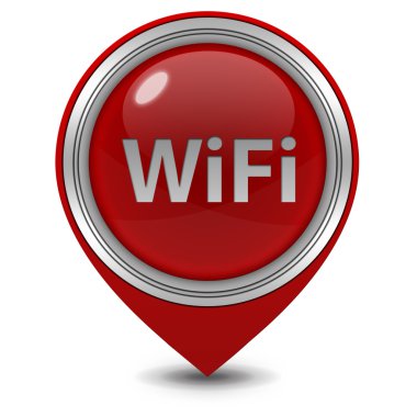 WiFi işaretçi simgesi beyaz zemin üzerine