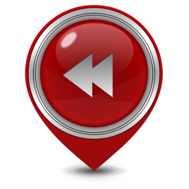 İşaretçi simgesi beyaz zemin üzerine gidin