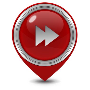 İşaretçi simgesi beyaz zemin üzerine gidin