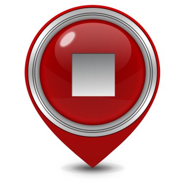 İşaretçi simgesi beyaz arka plan üzerinde durmak