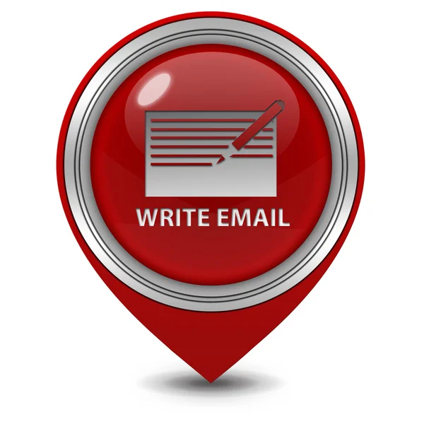 E-Mail-Zeiger auf weißem Hintergrund — Stockfoto