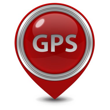 GPS işaretçi simgesi beyaz zemin üzerine