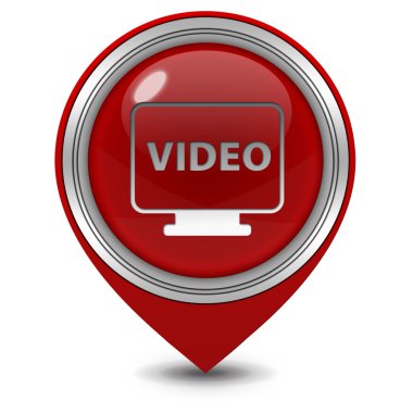 beyaz zemin üzerinde video işaretçi simgesi