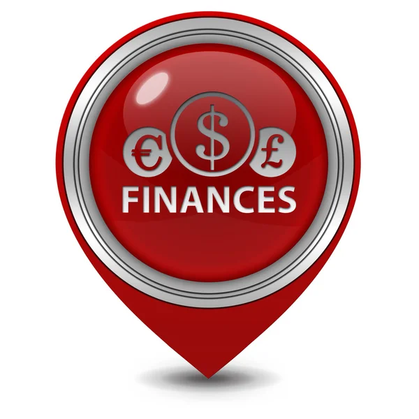 Finance pointer icon on white background — Stock Photo, Image