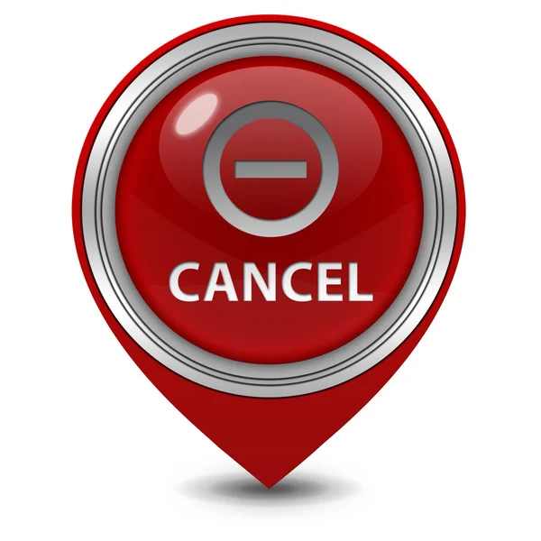 Cancel pointer icon on white background — Stock Photo, Image