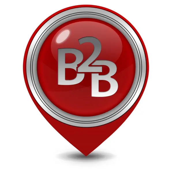 Icono de puntero B2B sobre fondo blanco —  Fotos de Stock