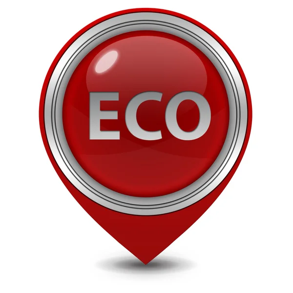 Eco mutató ikon fehér háttér — Stock Fotó
