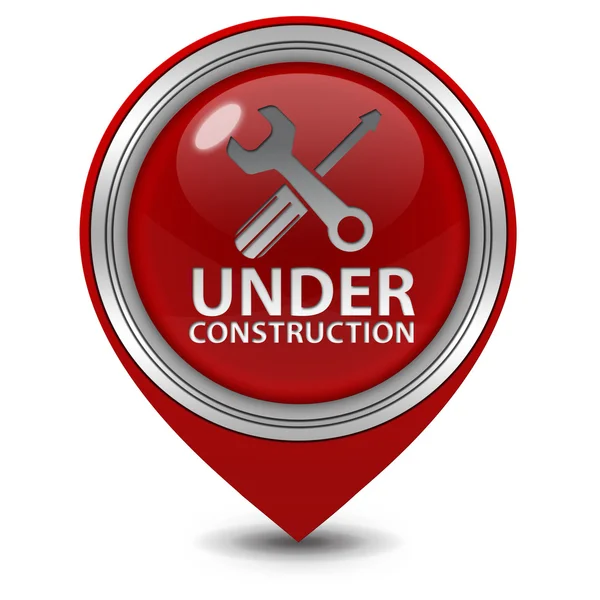 Under construction pointer icon on white background — Stock Photo, Image