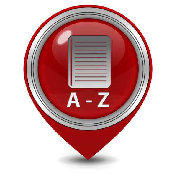 A-z Zeigersymbol auf weißem Hintergrund — Stockfoto
