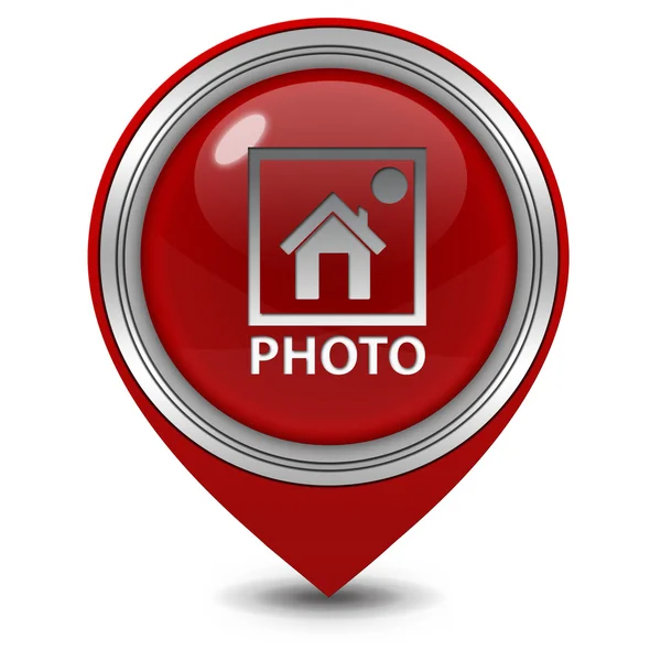 Icona puntatore foto su sfondo bianco — Foto Stock