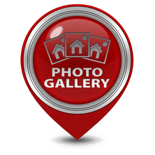 Icona puntatore Galleria fotografica su sfondo bianco — Foto Stock