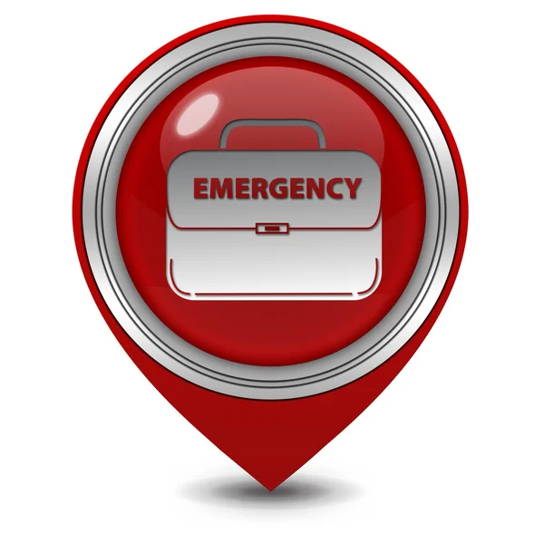 Icono de puntero de emergencia sobre fondo blanco —  Fotos de Stock