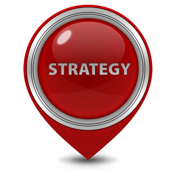Strategie-Zeiger-Symbol auf weißem Hintergrund — Stockfoto