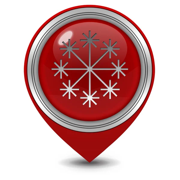 Snow pointer icon on white background — Stock Photo, Image