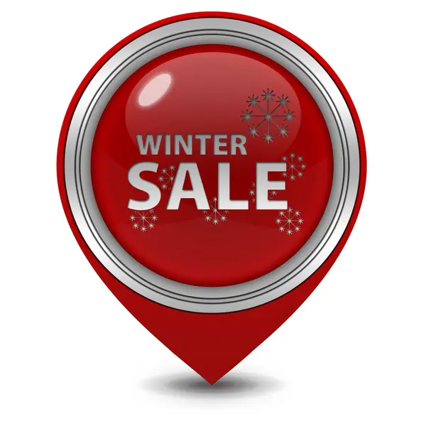Vinter försäljning pekarikonen på vit bakgrund — Stockfoto