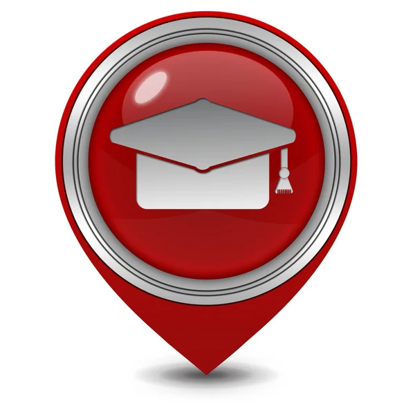 Graduation pointer icon on white background — Stock Photo, Image