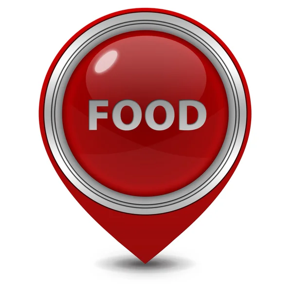 Gıda işaretçi simgesi beyaz arka plan üzerinde — Stok fotoğraf