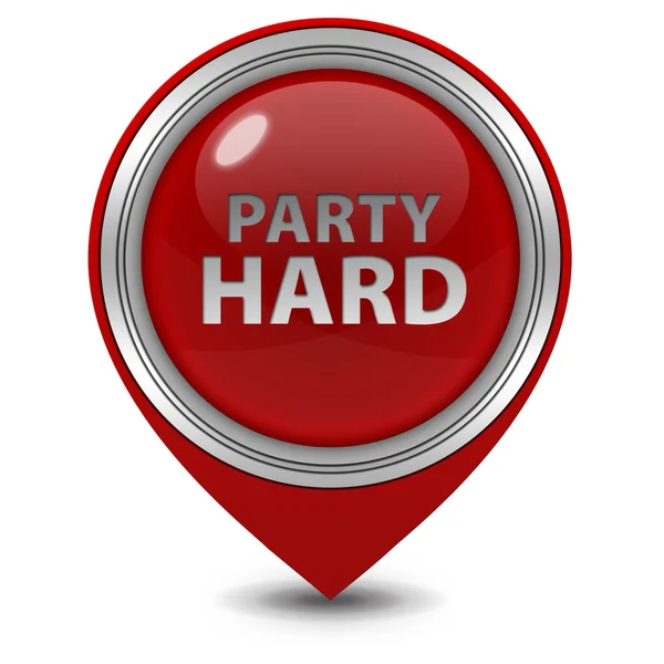 Party hard pointer icon on white background — Stock Photo, Image