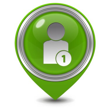 Beyaz arka plan üzerinde işaretçi simgesi ekleme