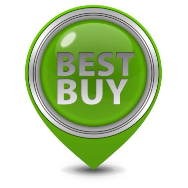 İşaretçi simgesi beyaz arka plan üzerinde en iyi satın