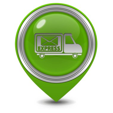 İşaretçi simgesi beyaz arka plan üzerinde hızlı