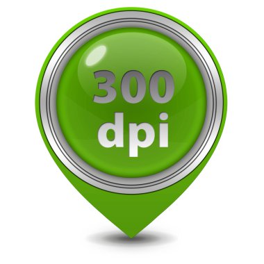 300 dpi işaretçi simgesi beyaz arka plan üzerinde