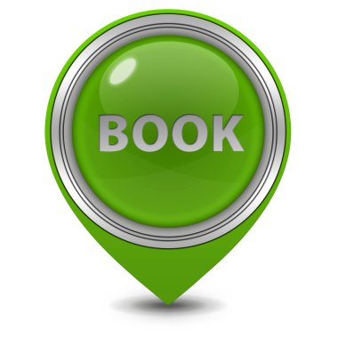 Kitap işaretçi simgesi beyaz arka plan üzerinde