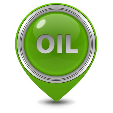 Petrol işaretçi simgesi beyaz arka plan üzerinde