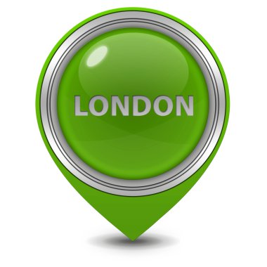 Londra işaretçi simgesi beyaz arka plan üzerinde