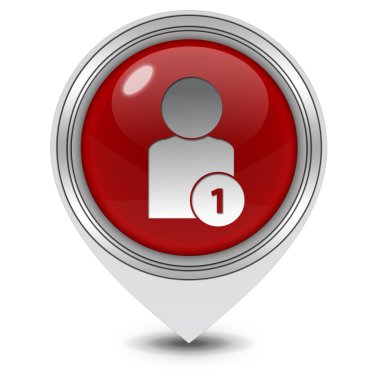 Beyaz arka plan üzerinde işaretçi simgesi ekleme