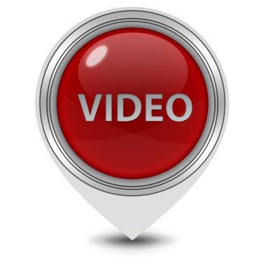 beyaz zemin üzerinde video işaretçi simgesi