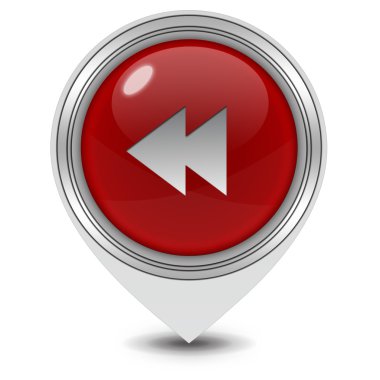 İşaretçi simgesi beyaz zemin üzerine gidin