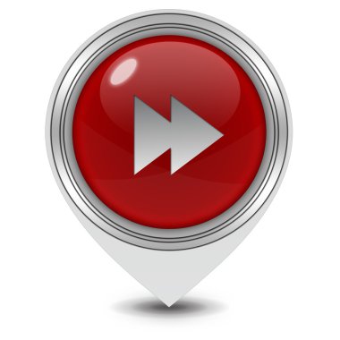 İşaretçi simgesi beyaz zemin üzerine gidin