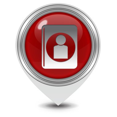 profil işaretçi simgesi beyaz zemin üzerine