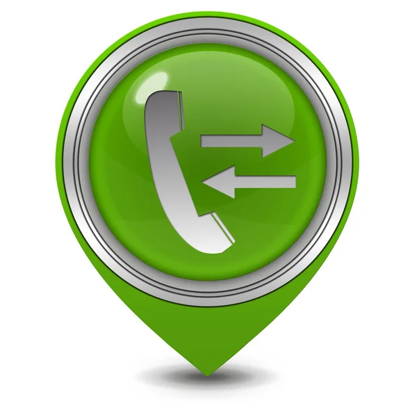 Calls pointer icon on white background — Stock Photo, Image