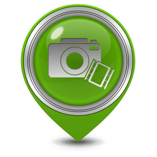 Camera pointer icon on white background — Stock Photo, Image