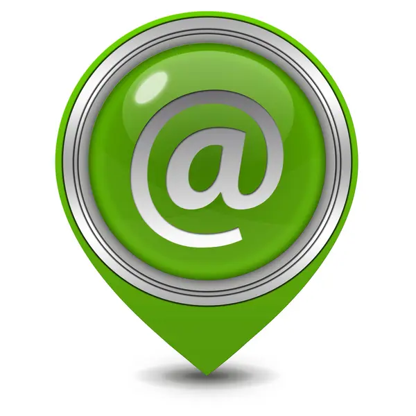 E-posta işaretçi simgesi beyaz zemin üzerine — Stok fotoğraf