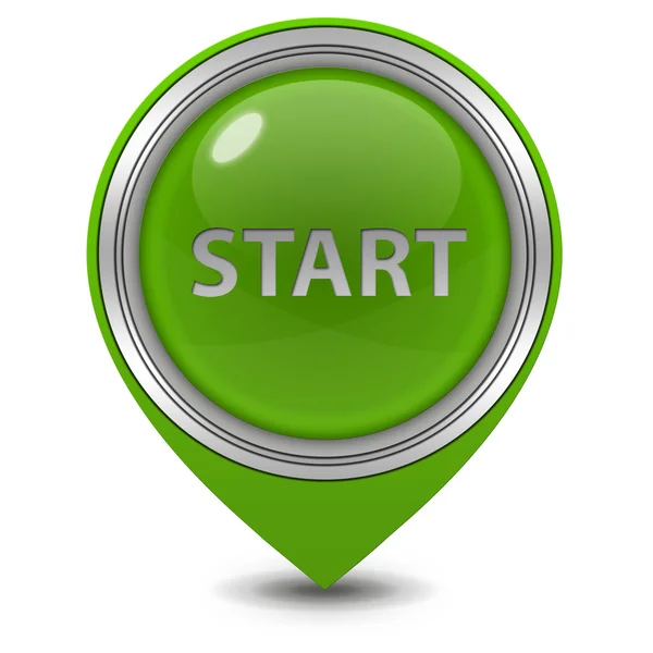 Start pointer icon on white background — Stock Photo, Image