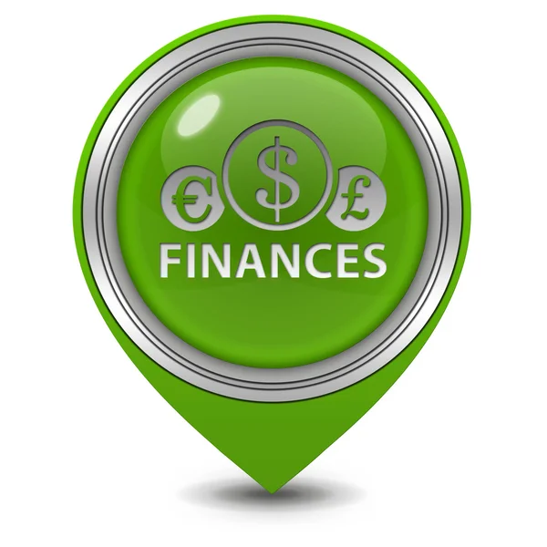 Finance pointer icon on white background — Stock Photo, Image