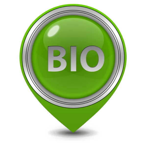 Bio pointer icon on white background — Stock Photo, Image