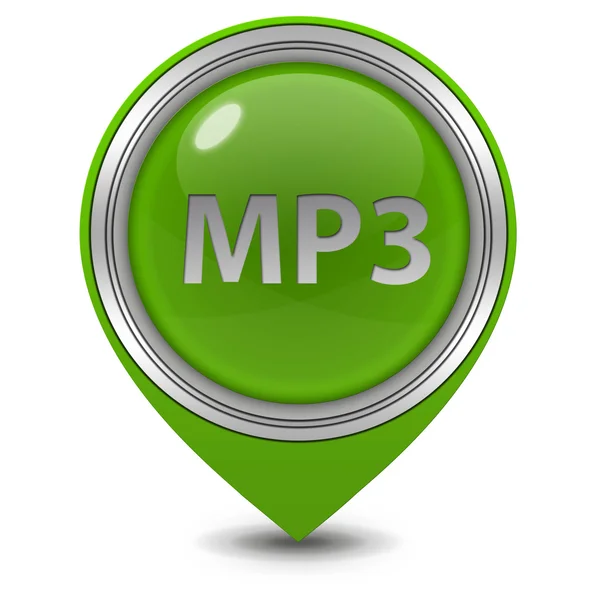 Beyaz arka planda MP3 işaretçi simgesi — Stok fotoğraf