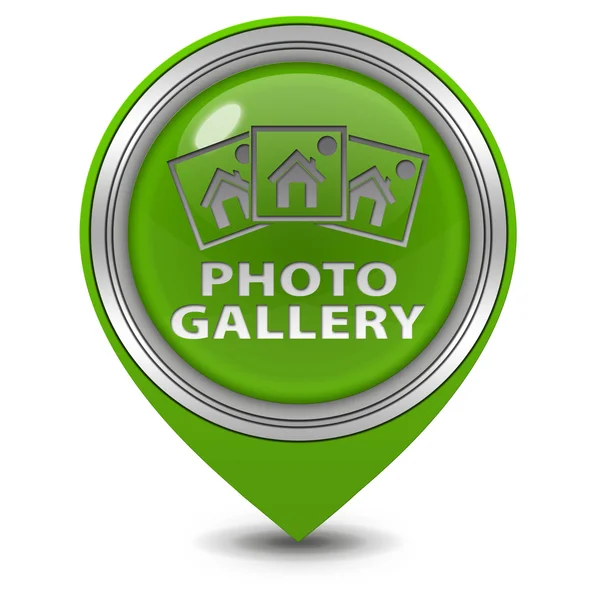 Photo galery pointer icon on white background — Stock Photo, Image