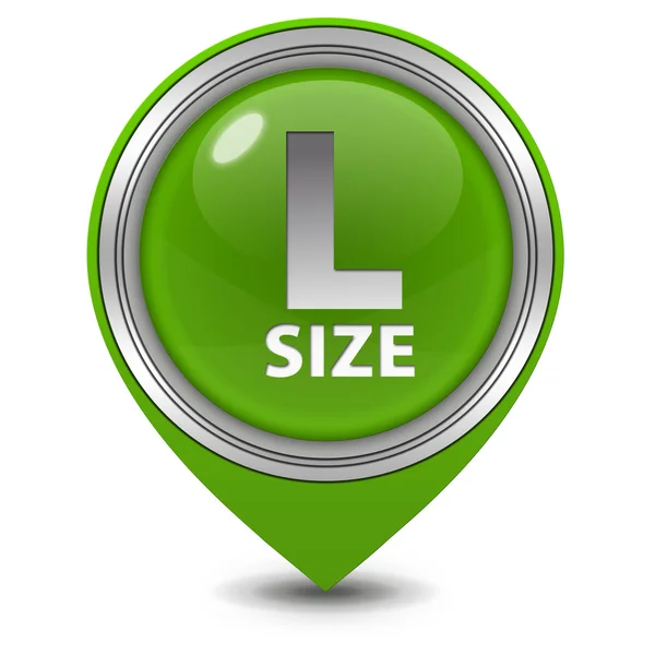 L size pointer icon on white background — Stock Photo, Image