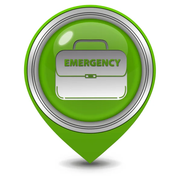 Icono de puntero de emergencia sobre fondo blanco — Foto de Stock