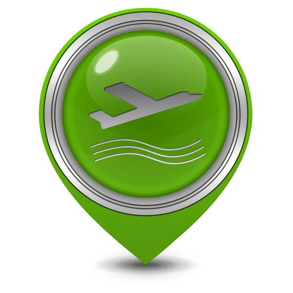 Plane pointer icon on white background — Stock Photo, Image