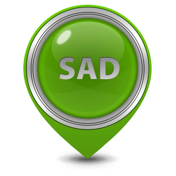 Sad pointer icon on white background — Stock Photo, Image