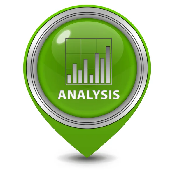 Data analys pekarikonen på vit bakgrund — Stockfoto