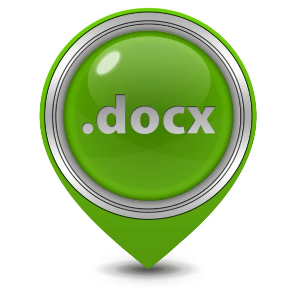 .ikon för docx-pekare på vit bakgrund — Stockfoto